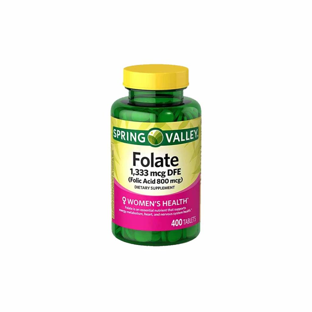 Spring Valley Folate 1,333mcg DFE (400 Tabletas) Palacio de los detalles