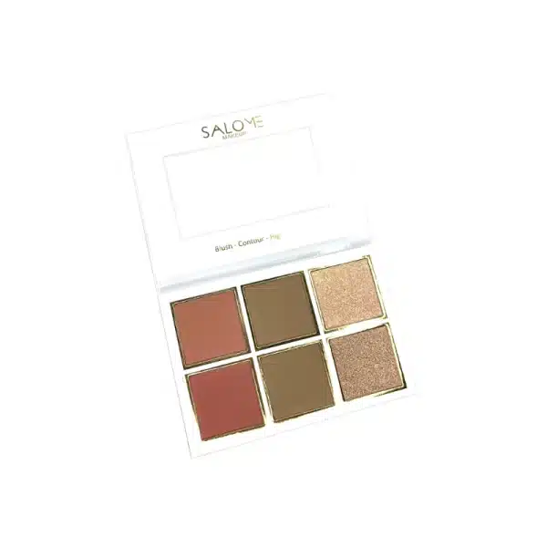 Paleta Salome Blush, Contour, Highlighter X6 Palacio de los detalles