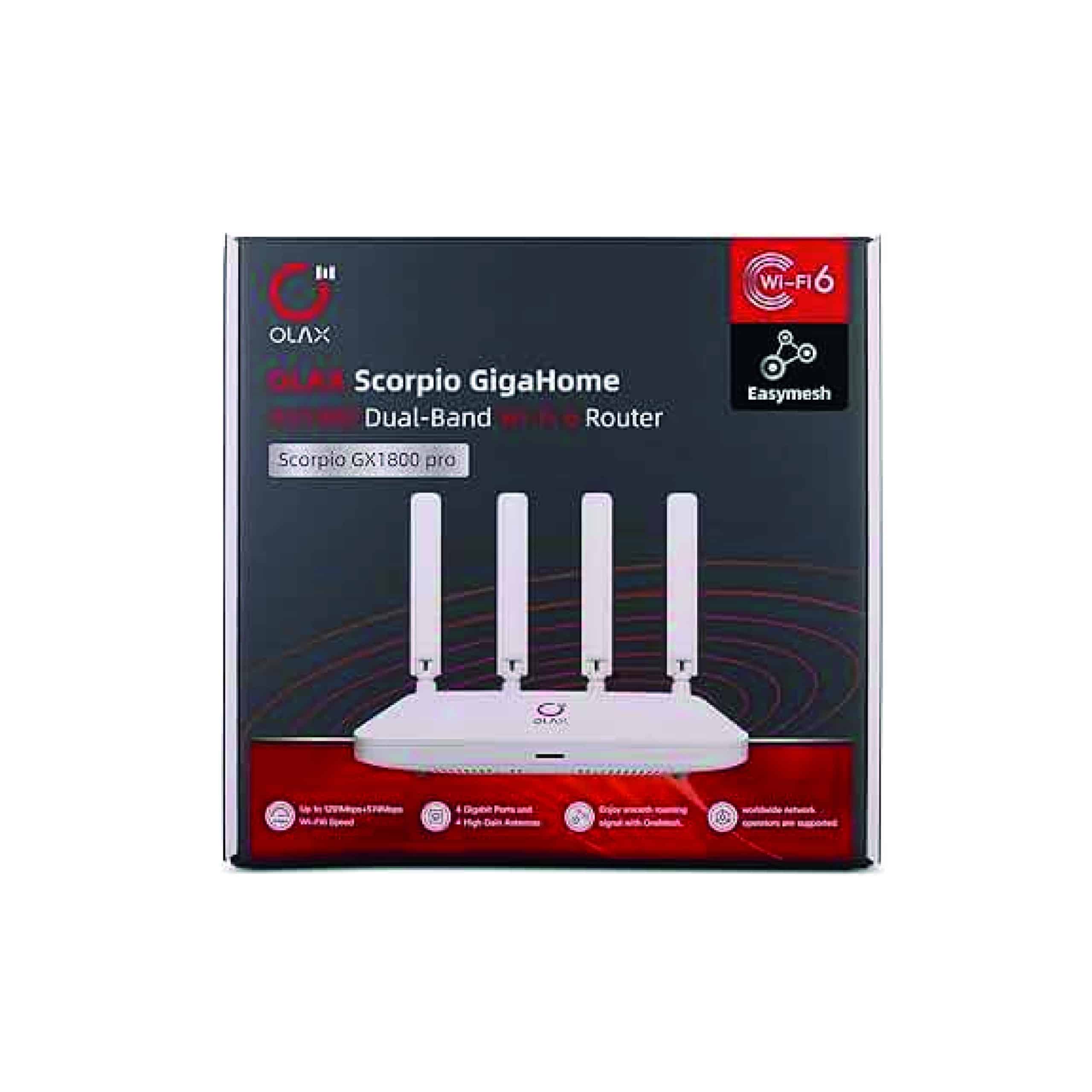 OLAX SCORPIO GIGA-HOME_Mesa de trabajo 1 OLAX SCORPIO GIGA-HOME AX1800 DUAL-BAND WI-FI 6 ROUTER - Imagen 1