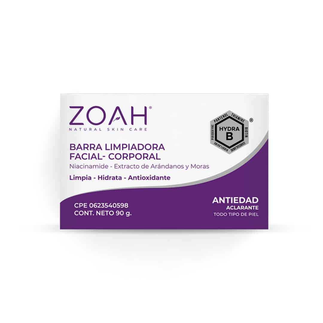 BARRA LIMPIADORA ZOAH JABON BARRA LIMPIADORA FACIAL ZOAH 90G - Imagen 1